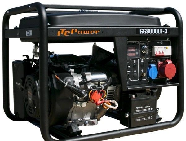 Трифазний бензиновий генератор ITC Power GG9000LE-3 (6.0/6.6 кВт) 400В/230В, Електростарт, AVR