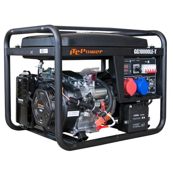 Трифазний бензиновий генератор ITC Power GG10000LET Full Power (8.0 кВт) 230В/400В, Електростарт, AVR