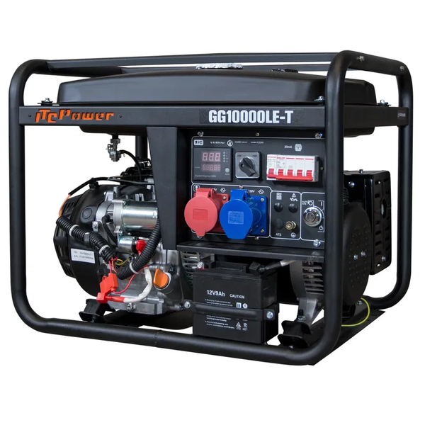 Трифазний бензиновий генератор ITC Power GG10000LET Full Power (8.0 кВт) 230В/400В, Електростарт, AVR