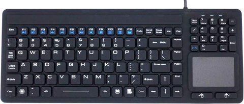 Промислова силіконова клавіатура Davo D-IKB107 USB з тачпадом, IP68 (Герметична)