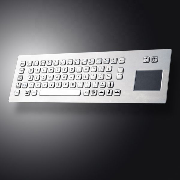 Промислова вбудована металева клавіатура Davo D-8608 USB з тачпадом, IP65