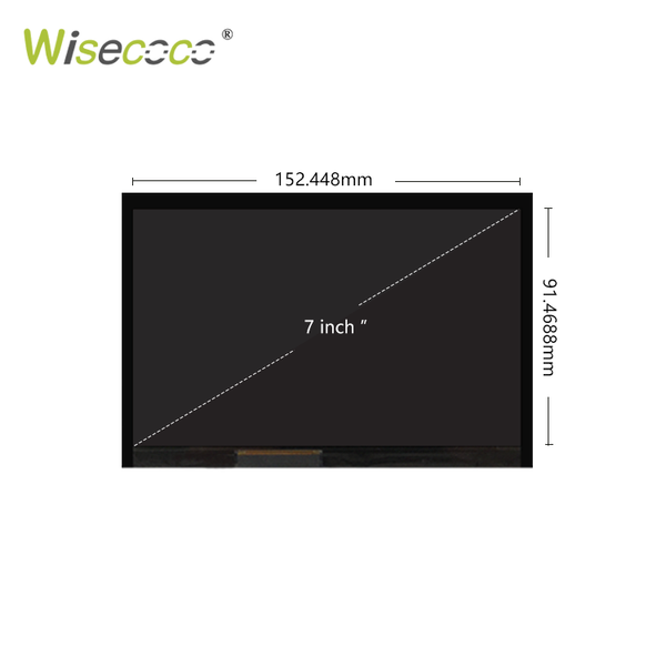 Промисловий IPS дисплей Wisecoco 7" 1280x768 LVDS, висока яскравість (Sunlight Readable)