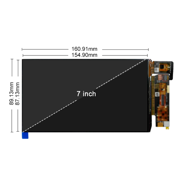 Портативний монітор Wisecoco 7" IPS (1920x1080), 120Hz, 500 nits, Touch-screen