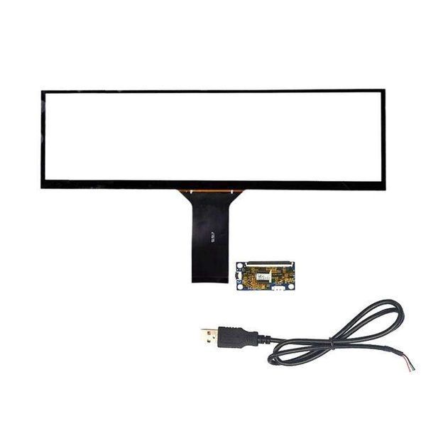 Сенсорний монітор-панель Wisecoco 12.6" IPS FHD (1920x515) Metal Case, для моніторингу системних показників