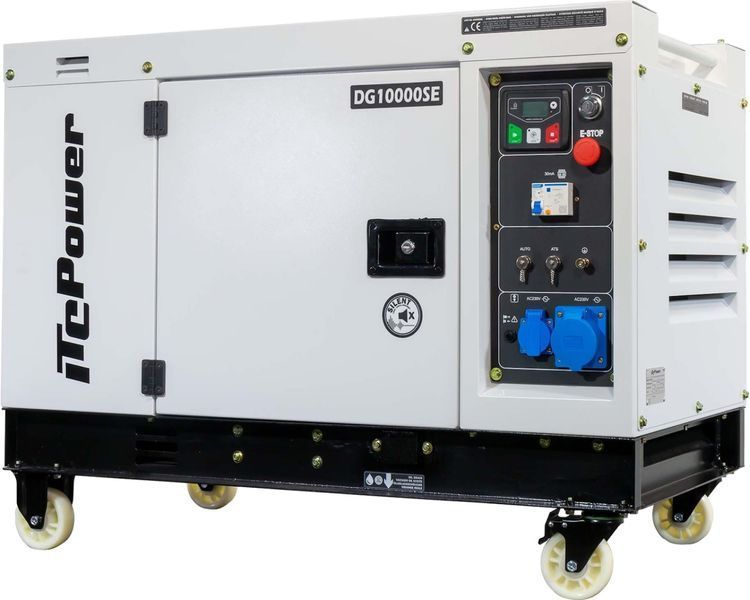 Безшумний дизельний генератор ITC Power DG10000SE (8.5 кВт), Silent клас з електростартом, AVR&nbsp;