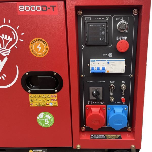 Трифазний безшумний дизельний генератор ITC Power 8000D-T (8.2 кВА) , Silent 400В з AVR та електростартом