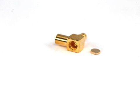 Роз'єм ВЧ MMCX-male кутовий для кабеля 0.086" RG405, 670-086SXE, пайка/пайка 3.14.022